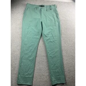 Travis Mathew Golf Pants Mens 32 Green Chino Performance Stretch Casual